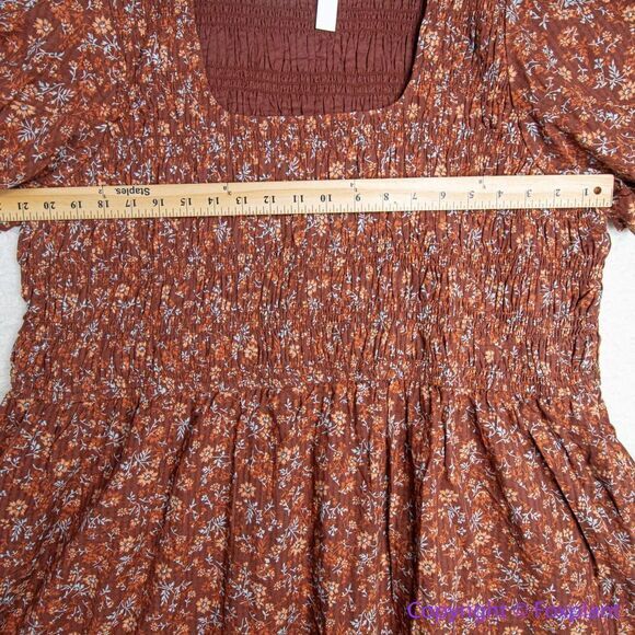 NEW Madewell Plus Harper Puff Sleeve Scoop Neck Lucie Midi Dress, 24W - Picture 7 of 16